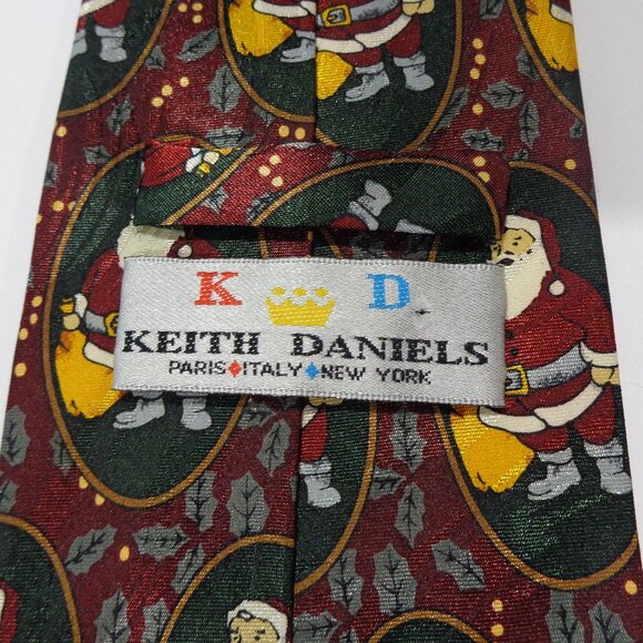 Keith Daniels Men's Christmas Necktie Santa Claus 4"‎ X 57.5" - Picture 4 of 5